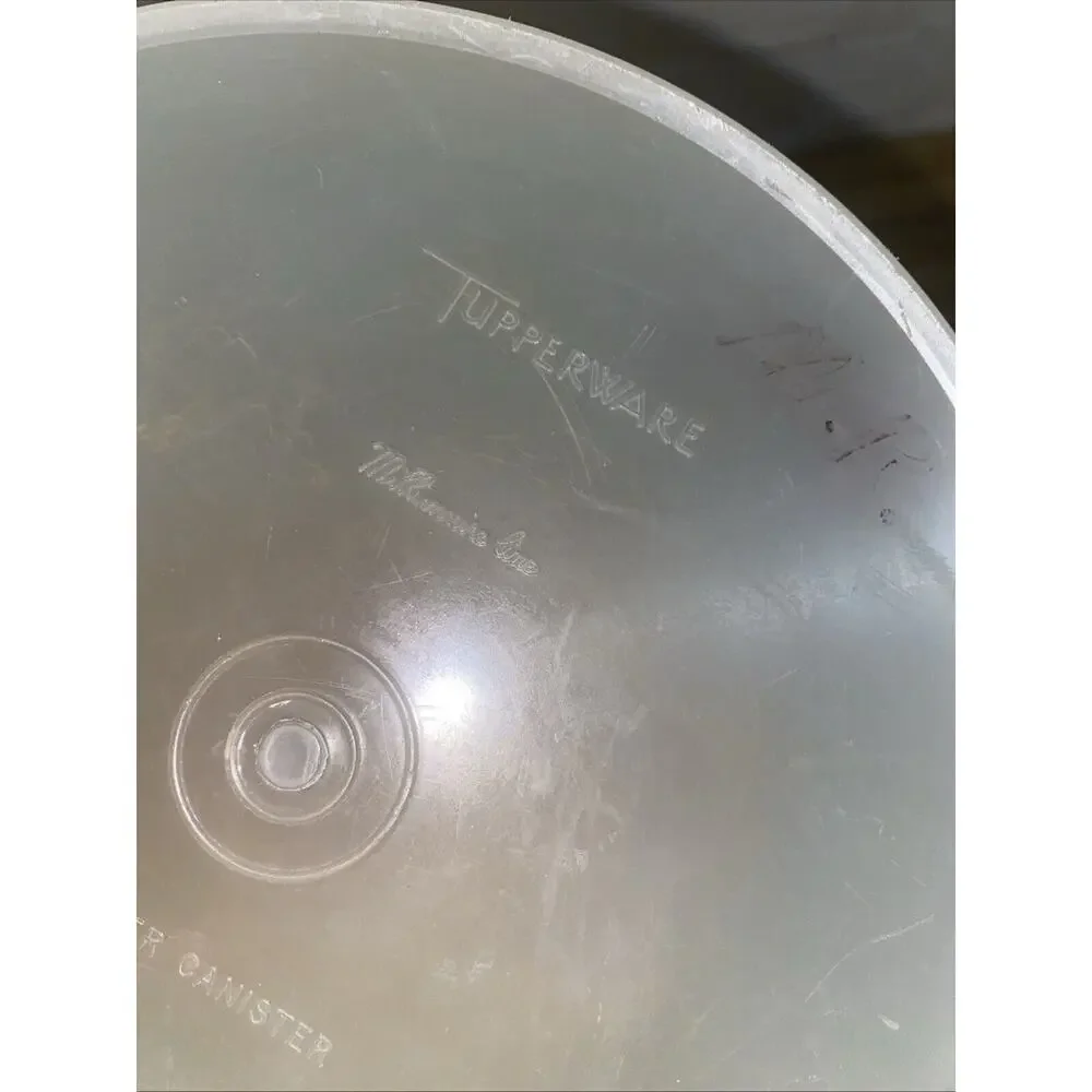 Set (3) Vintage Tupperware Clear Canisters Storage Container No lids Clear